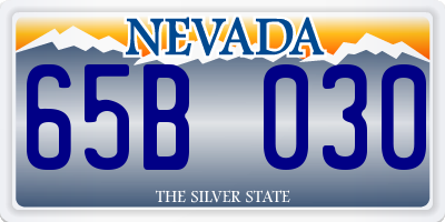 NV license plate 65B030