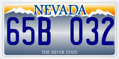 NV license plate 65B032