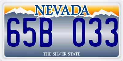 NV license plate 65B033