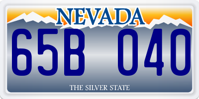 NV license plate 65B040
