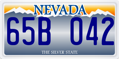 NV license plate 65B042