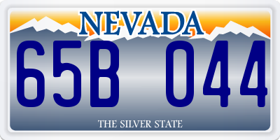 NV license plate 65B044