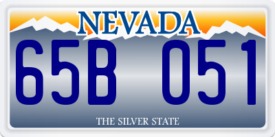 NV license plate 65B051