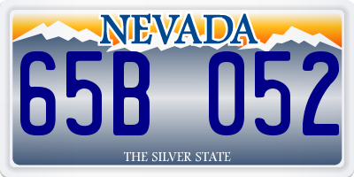 NV license plate 65B052