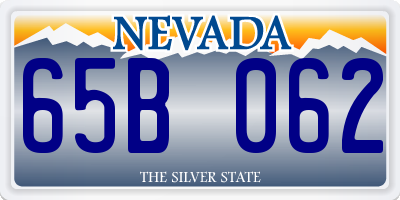 NV license plate 65B062