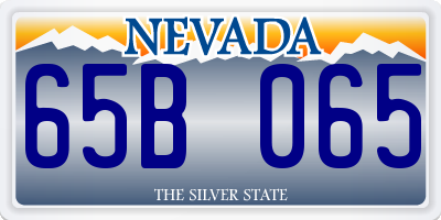 NV license plate 65B065