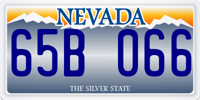 NV license plate 65B066