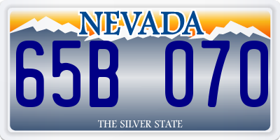 NV license plate 65B070