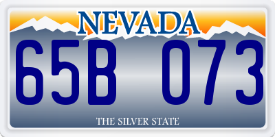 NV license plate 65B073