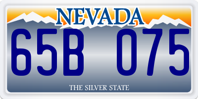 NV license plate 65B075