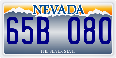 NV license plate 65B080