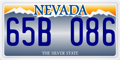 NV license plate 65B086