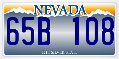 NV license plate 65B108