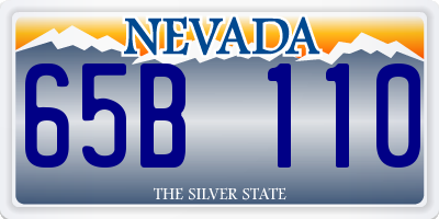 NV license plate 65B110