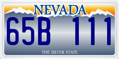 NV license plate 65B111