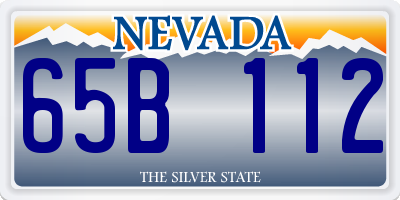 NV license plate 65B112