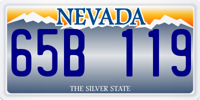 NV license plate 65B119
