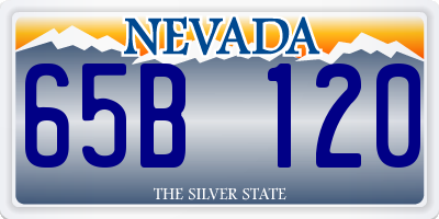 NV license plate 65B120