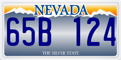 NV license plate 65B124