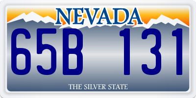 NV license plate 65B131