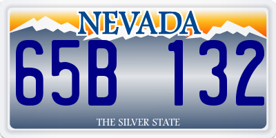NV license plate 65B132