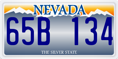 NV license plate 65B134