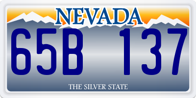 NV license plate 65B137
