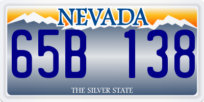 NV license plate 65B138