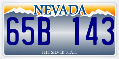 NV license plate 65B143
