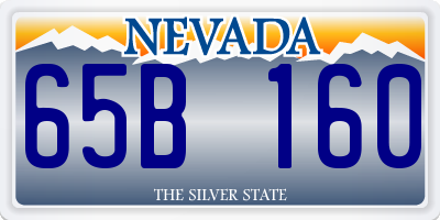 NV license plate 65B160