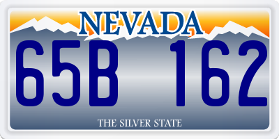NV license plate 65B162