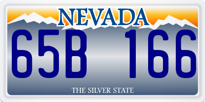 NV license plate 65B166