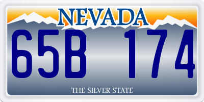 NV license plate 65B174