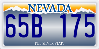 NV license plate 65B175
