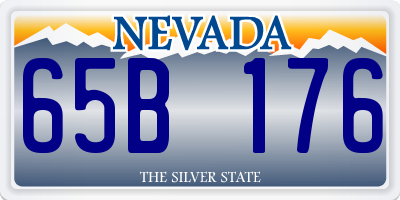 NV license plate 65B176