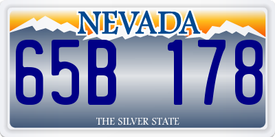 NV license plate 65B178