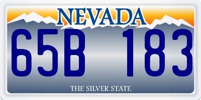 NV license plate 65B183