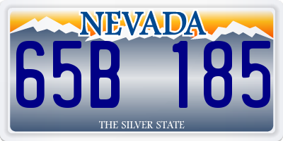 NV license plate 65B185