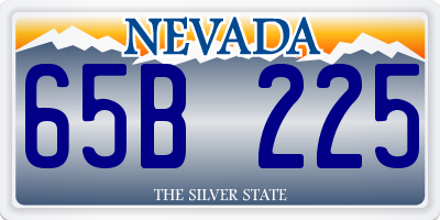 NV license plate 65B225