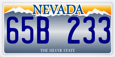NV license plate 65B233