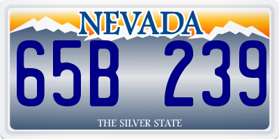 NV license plate 65B239