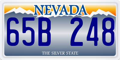 NV license plate 65B248