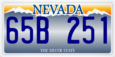 NV license plate 65B251