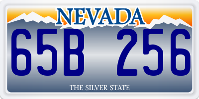 NV license plate 65B256