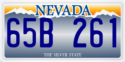 NV license plate 65B261