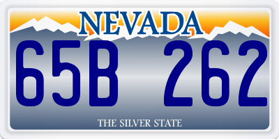 NV license plate 65B262