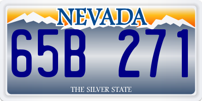 NV license plate 65B271