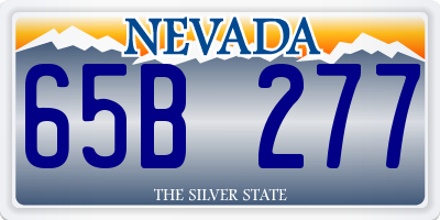 NV license plate 65B277