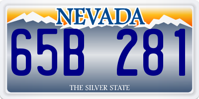 NV license plate 65B281