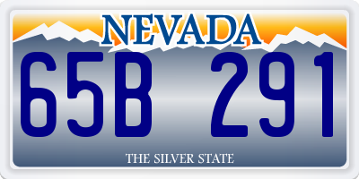 NV license plate 65B291